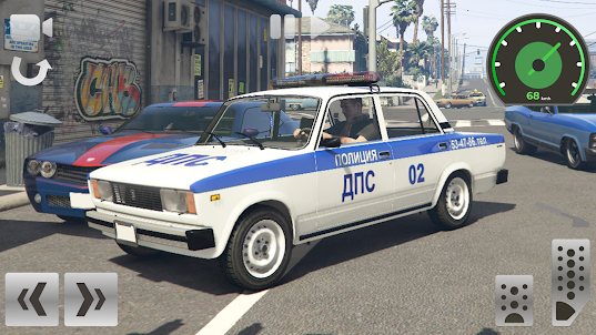 VAZ 2107 DPS Police Car Driver