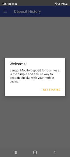 Android application Bangor Business Deposit screenshort