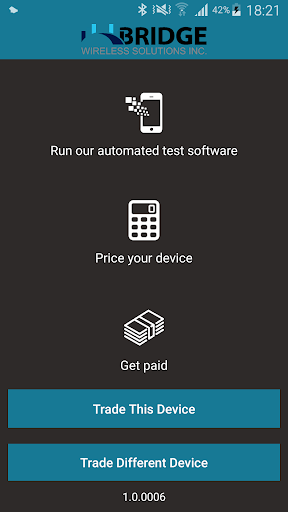 Android application Bridge Wireless Trade In screenshort