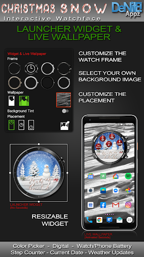 Christmas Snow HD Watch Face Screen 3