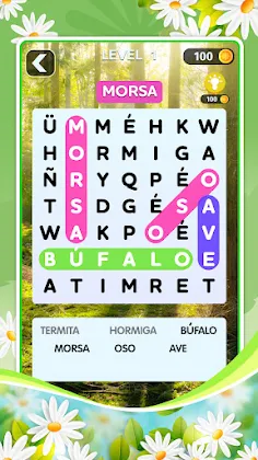 Word Search Spanish Puzzle - Screenshot 1