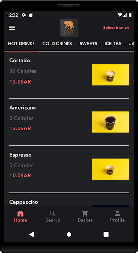Android application L’ours coffee - لوريس كافيه screenshort