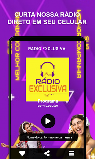 Android application RADIO EXCLUSIVA screenshort