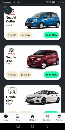 TNI Car Rental Screen 2