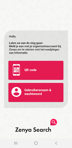 Android application Zenya Search screenshort
