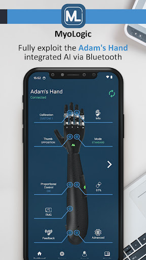 Android application MyoLogic screenshort