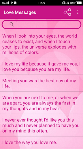 Romantic Love Messages Screen 3