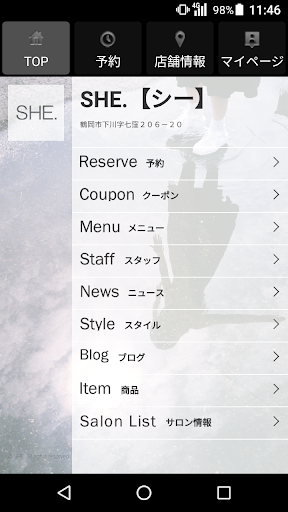 Android application 美容室・ヘアサロン SHE.（シー）公式アプリ screenshort