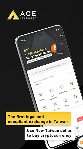 Android application ACE Exchange - TWD, BTC&Crypto screenshort