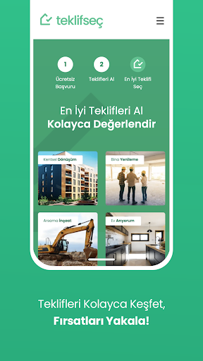 Android application Teklif Seç screenshort