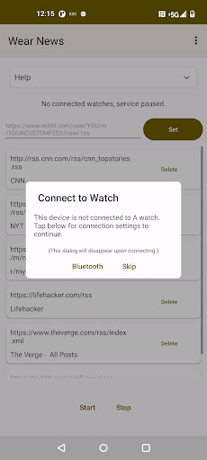 Wear News - Wear OS RSS Reader Screen 3