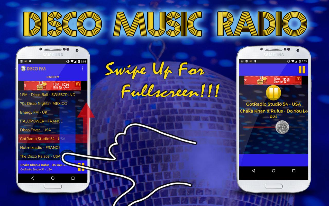 Android application Disco Music Radio screenshort