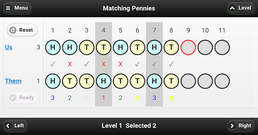 Matching Pennies Screen 3