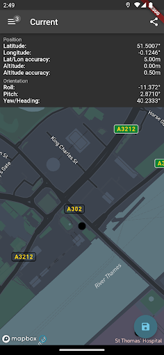 Dirr - GPS, compass, rpy Screen 2