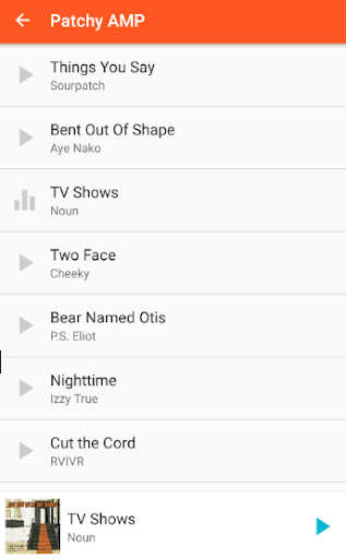 Android application PatchyAmp screenshort