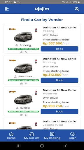 Djojim Rental Car Screen 3