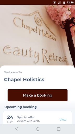 Android application Chapel Holistics screenshort