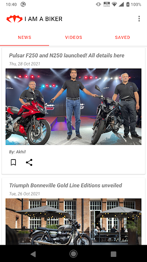 IAMABIKER News Reader Screen 3