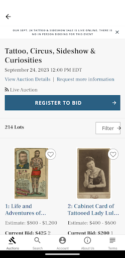 Bray & Co. Auctions Screen 2