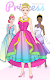 screenshot of Princess Dress Up & Coloring