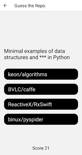 Guess the Repo Screen 2