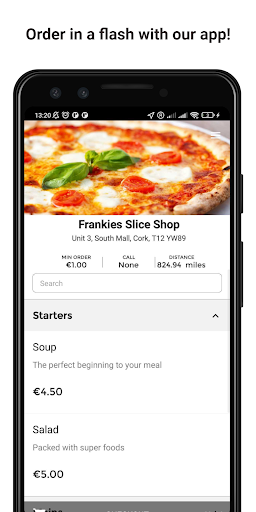 Android application Frankies Slice Shop screenshort