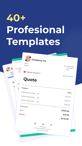 Screenshot of Job Quote Maker, Invoice plus