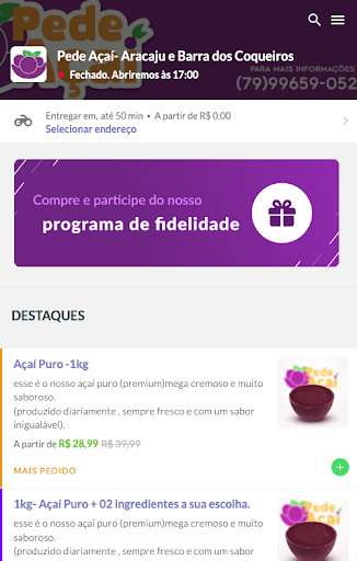 Pede Açaí Screen 3