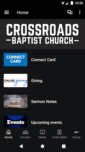 Android application CrossRoads Baptist (Warrior) screenshort