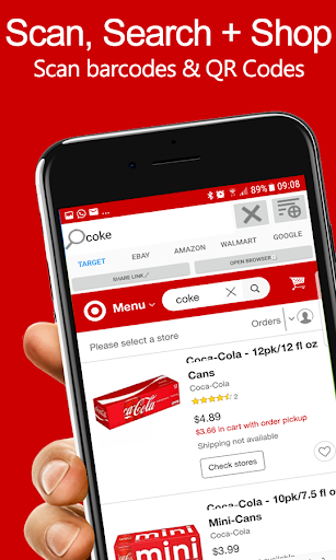 Android application Barcode Scanner for Target screenshort