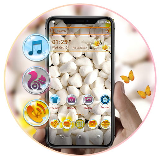 White Stone Launcher Theme logo