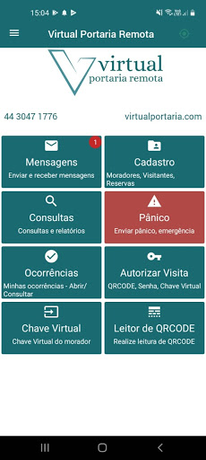 Android application Virtual Portaria Remota screenshort