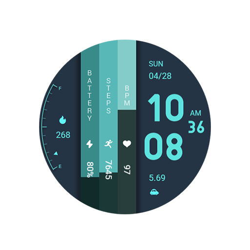 Flat Light Blue For Wear OS Header - AppWisp.com
