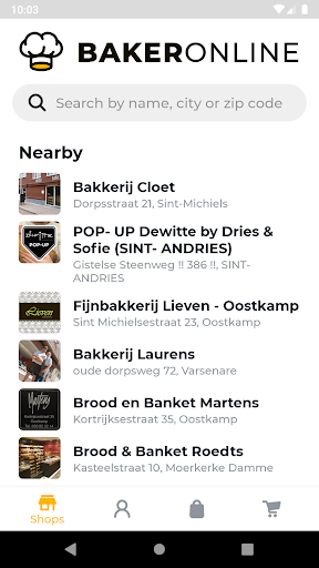 Android application Bakeronline screenshort