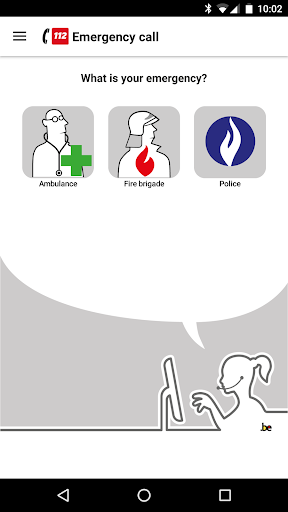 Android application 112 BE screenshort