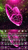 screenshot of Glitter Pink Butterfly Keyboar