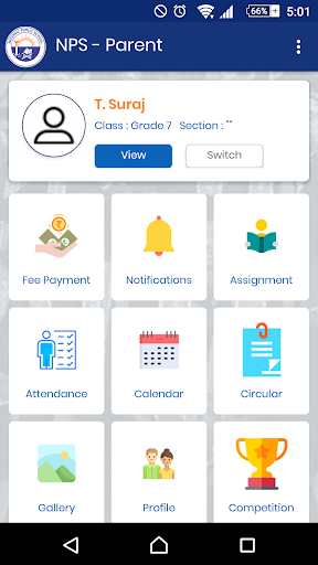 Android application NPS-Parent screenshort