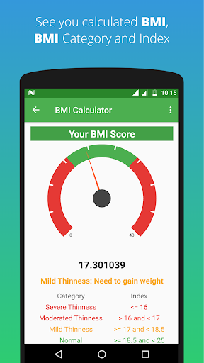 BMI Calculator Screen 3