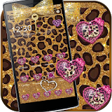 Gold cheetah Theme gold bow icon