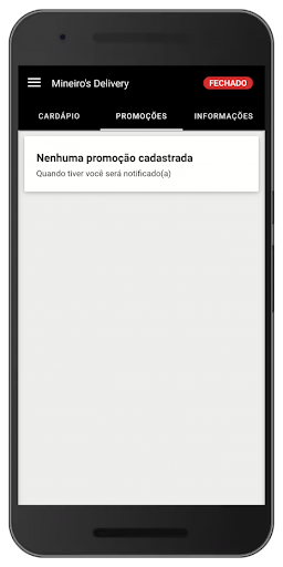 Android application Mineiro's Adega Delivery screenshort