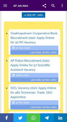 Andhra Pradesh Job Alert Screen 2