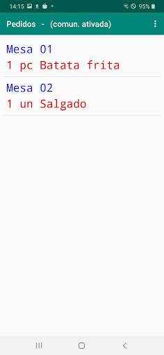 Android application Pedidos cliente screenshort