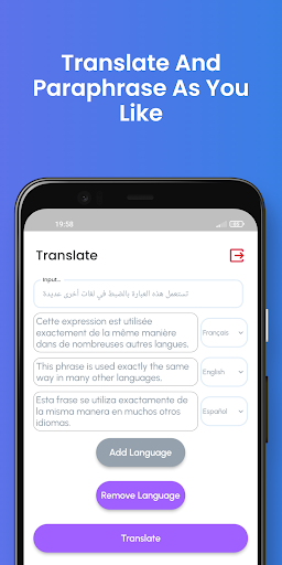 Android application PolyGlot screenshort