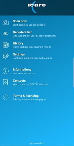 Android application Vision Explorer screenshort