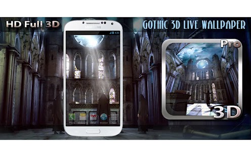 Captura de tela de papel de parede ao vivo em 3D gótico
