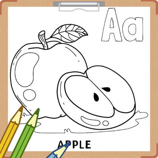 Alphabet Fruits Coloring Book logo