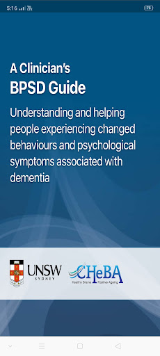 Android application A Clinician’s BPSD Guide screenshort