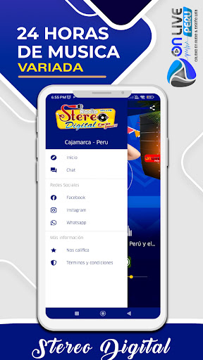 Android application Radio Stereo Digital Cajamarca screenshort