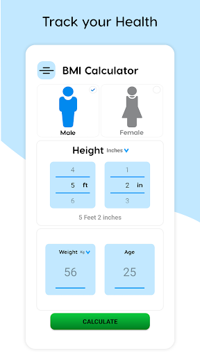 Android application BMI Calculator screenshort