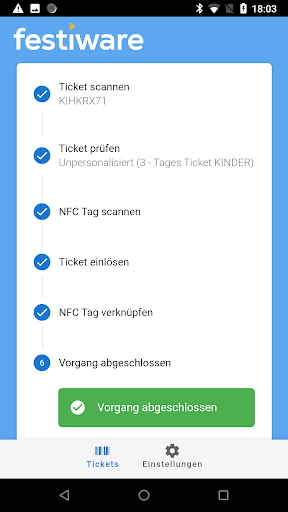 festiware CheckIn Screen 2